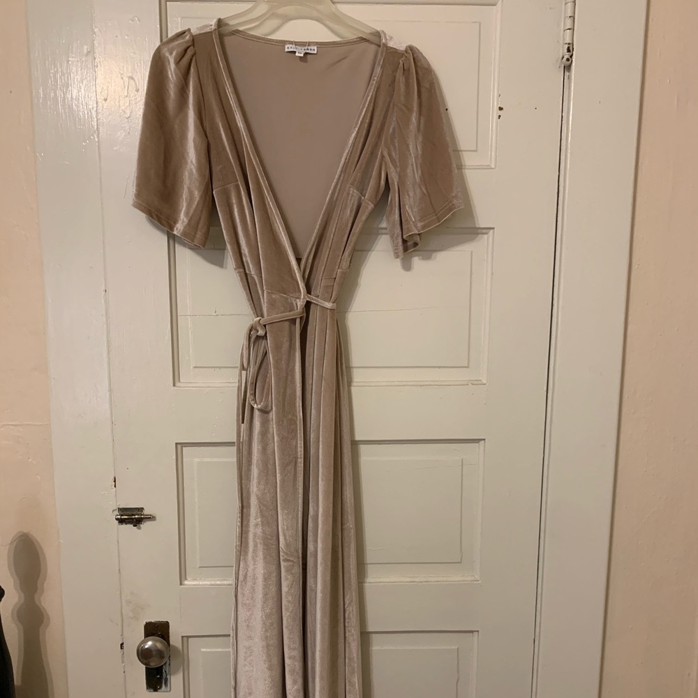 X-small Blush Wrap Bridesmaid Dress